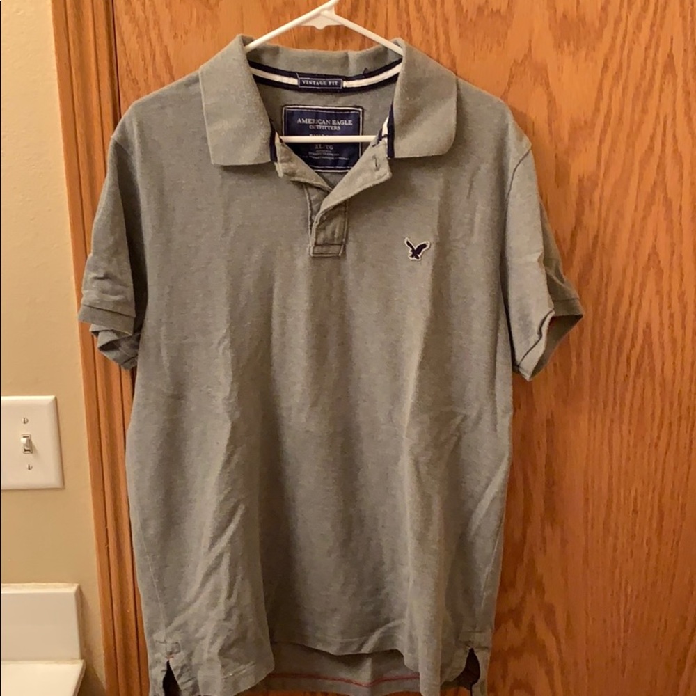 Grey American Eagle Polo